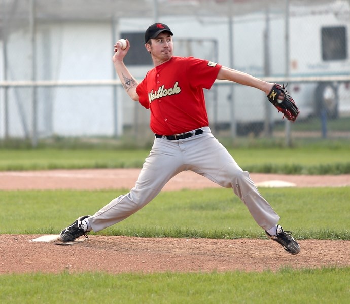Red Lions pitcher Kris Johnson was dealing all game against the Edmonton Warriors on May 22. Behind Johnson’s pitching, the Lions shut out the Warriors 5-0.