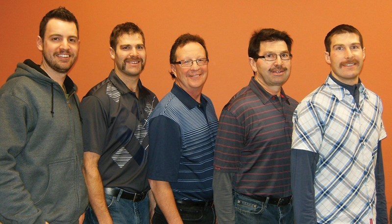 The Westlock Veterinary Centre won the Movember challenge against Westlock Motors and Westlock Terminals, with more than $4,600 raised. Showing off their winning