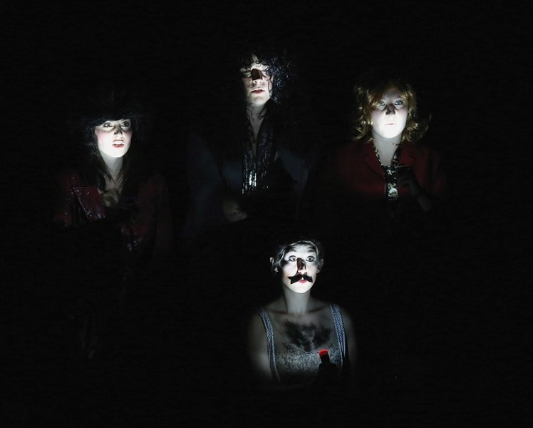 Queen redux (clockwise from top left) Kendall Mills, Teri Egert, Angie Bachand and Jess Sereda perform the iconic Bohemian Rhapsody at the Feb. 22 Rock of Ages show.