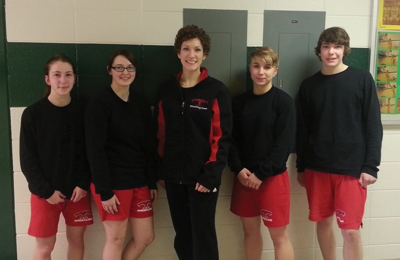 Four members of the R.F. Staples wrestling team were in Hinton on Feb. 21-22 for the Rural Provincial tournament, which acts as a qualifier for the provincials March 7-8 in