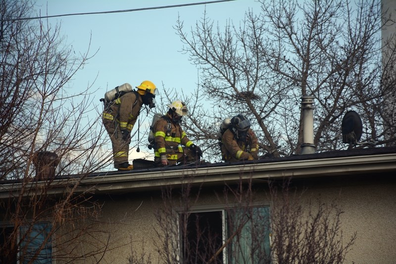 Westlock town and Rural firefighters responded to house fire on April 21 at the intersection of 103A Street and 106 Avenue. They were able to knock down the flames in