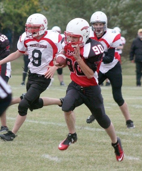 The Westlock Thunderbirds earned 40-21 victory over the Vermilion Marauders in the first game of the regular season in the Wheatland Football League last Friday evening.