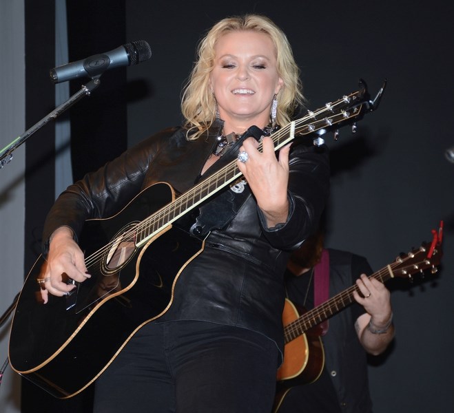 Carolyn Dawn Johnson performed at the Sept. 27 &#8220;Nelly’s Project &#8221; fundraiser at the Westlock and District Community Hall. The event is the first fundraiser for