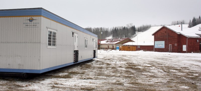 The first of three portables to be used as a temporary ski chalet at Tawatinaw Valley this year was on site last Tuesday, Dec. 16. Three portables will be used as a ski
