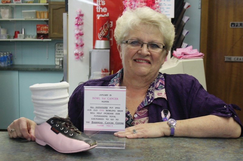 Westlock Bowl’s Carolyn Kohlsmith hopes the annual Bowl for Cancer fundraiser will once again raise a hefty pile of money for charity. This year she wants to keep the money