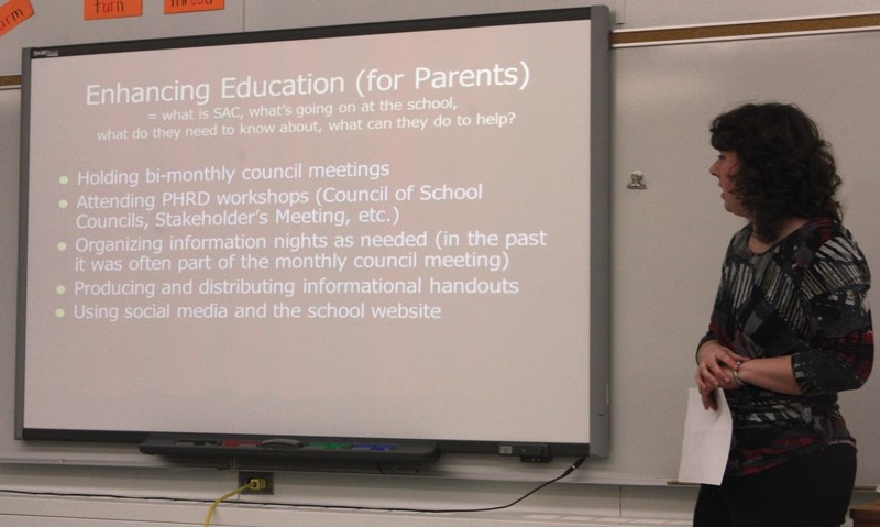 Westlock Elementary School parent advisory council chair Kathryn Quist made a presentation during the Pembina Hills school board meeting held Jan. 28.