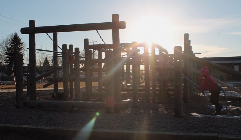 The sun is setting on the old St. Mary School playground and a committee is currently raising funds for its replacement.