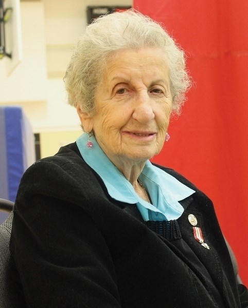 Holocaust survivor Eva Olsson spoke at Thorhild Central School on Sunday, March 22. She’ll be back in the region at the end of April to tour schools and will give a public