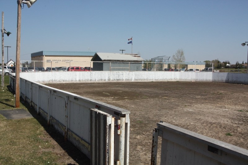 Pieces of the Westlock outdoor rink have fallen out of place after years of use, but the rink will look much nicer come September as the Westlock Interact Club will fix up