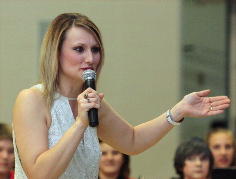 Anne-Marie Switzer has departed R.F. Staples School after eight years to pursue a music career. The classically-trained singer has previously performed alongside Joni