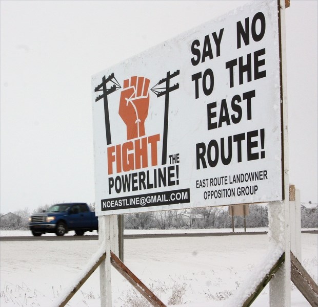Signs erected by the East Route Landowners Opposition Group have recently sprung up around the community. The group will be out in full force at a Jan. 27 meeting hosted by