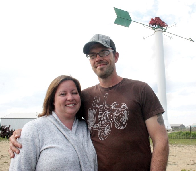 Aislinn and J.D. Woynorowski have helped organize the Vintage Tractor and Machinery Club’s upcoming 25th annual show’s June 4 drive-in movie.