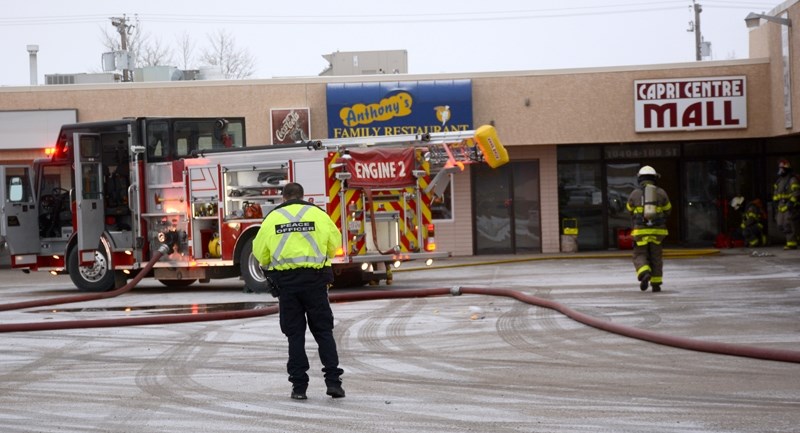 Crews responded to a small fire Nov. 2 at the Capri Mall. Investigators are still trying to determine the cause of the blaze.