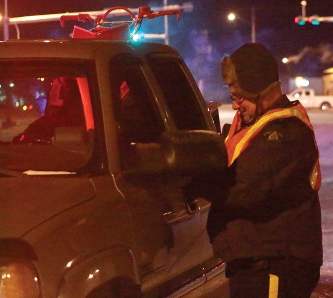 Around 175 vehicles were stopped at the annual Candy Cane Checkstop on Dec. 16.