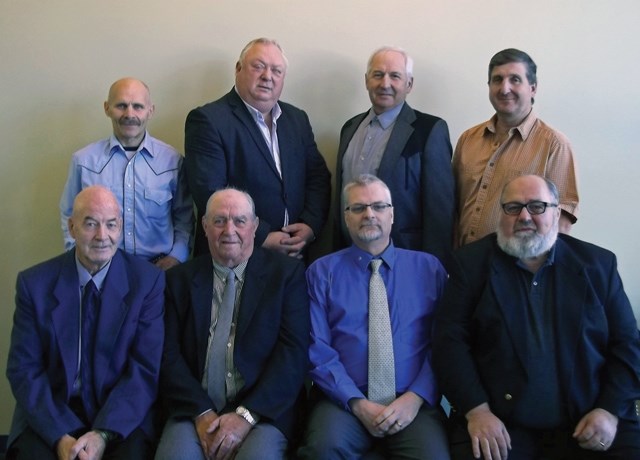 Four Westlock County councillors (pictured here with CAO Leo Ludwig, front row second right) have announced their bids to run for re-election on Oct. 16. Division 4 coun. Bud 
