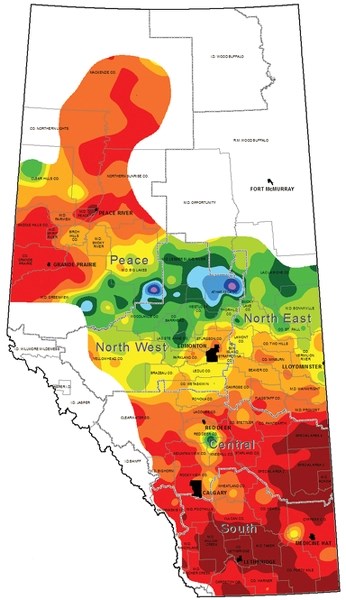Westlock County has applied for the province’s Disaster Recovery Program (DRP), due to excessive precipitation levels that have accumulated since last fall. The data at