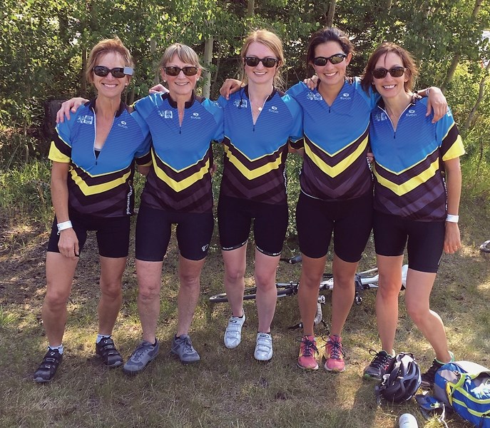 Wanda Keyser, Wilma Roelofs, Kelsey Roelofs, Shayanne Cairns and Lori Cairns raised over $16,700 for cancer research at the ninth annual Ride to Conquer Cancer between