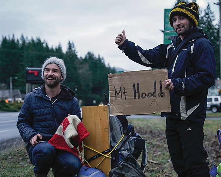 Brothers Stephen and Lindsay Robinson on their way to Mt. Hood, Ore. to film an episode for their upcoming web series which launches Oct. 11.