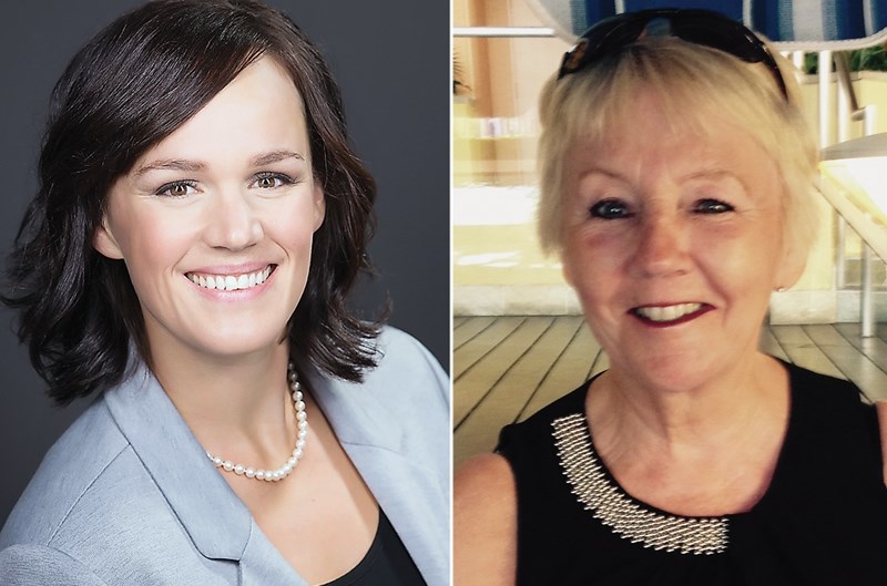 Jackie Carson (left) and Wendy Scinski defeated challengers Ken Mead and Doug Pearson in the Oct. 16 Municipal Election to claim the remaining two seats on the Pembina Hills