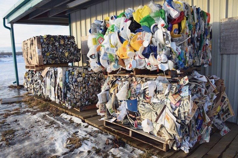 The Westlock Regional Landfill’s new recycle baler can bale hundreds of cans, containers, and paper in hours, rather than days. The equipment is just one way the waste