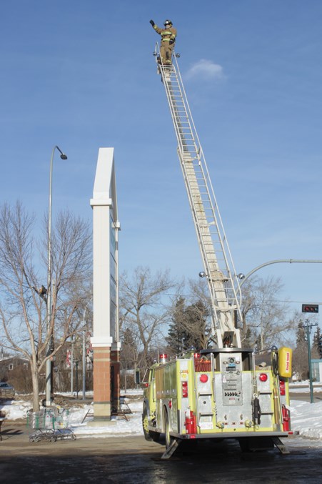 firefighter in the sky