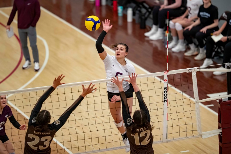 Grassland native Mariah Bereziuk was named to the nation-wide U Sports second all-star team for her performance with Grant MacEwan's women's volleyball team.