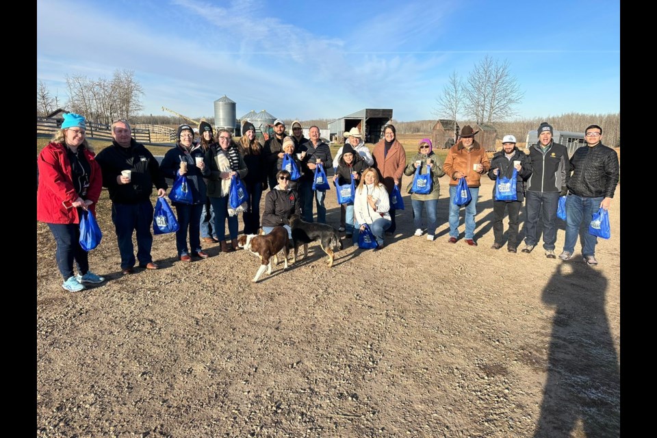 Pink Creek Simmentals hosts international visitors on the Farmfair facilitated tours in August. Photo supplied by Alois Kerckhof.