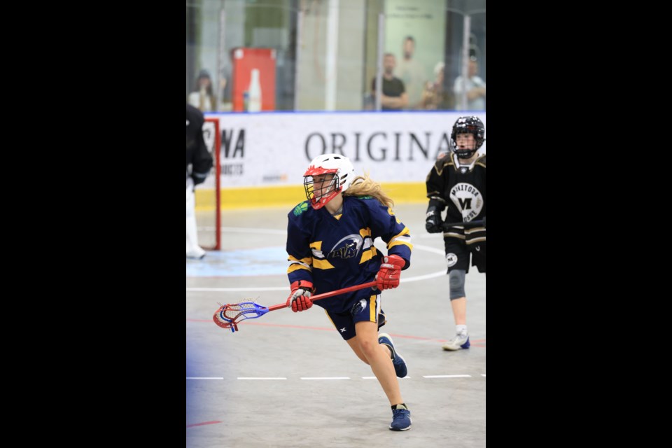 Annabelle Iverson in action at the 2024 Prairie Cup in which she scored the last goal of the game. 