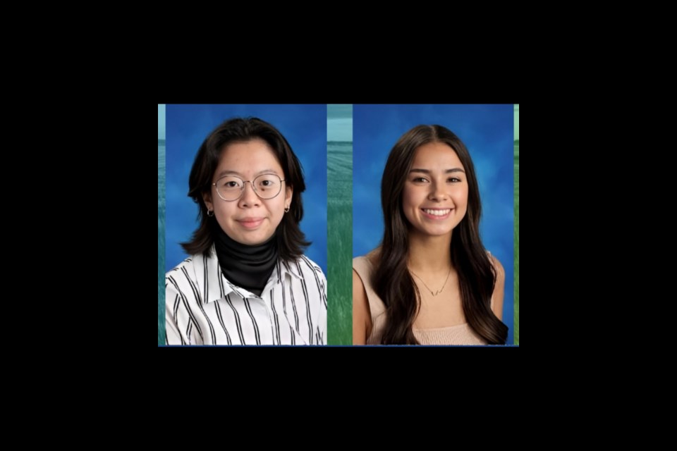 Barrhead Composite High School's Brielle Airey and Lotus Eisener were this year’s deserving Citizenship Award recipients. 