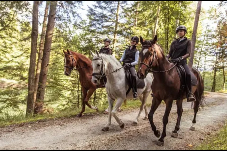 Trail horseback riding event at the Fort Assiniboine Sandhills Safari on Aug 3