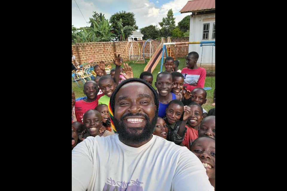 Port Coquitlam's Robert Birungi at Abetavu in Uganda.