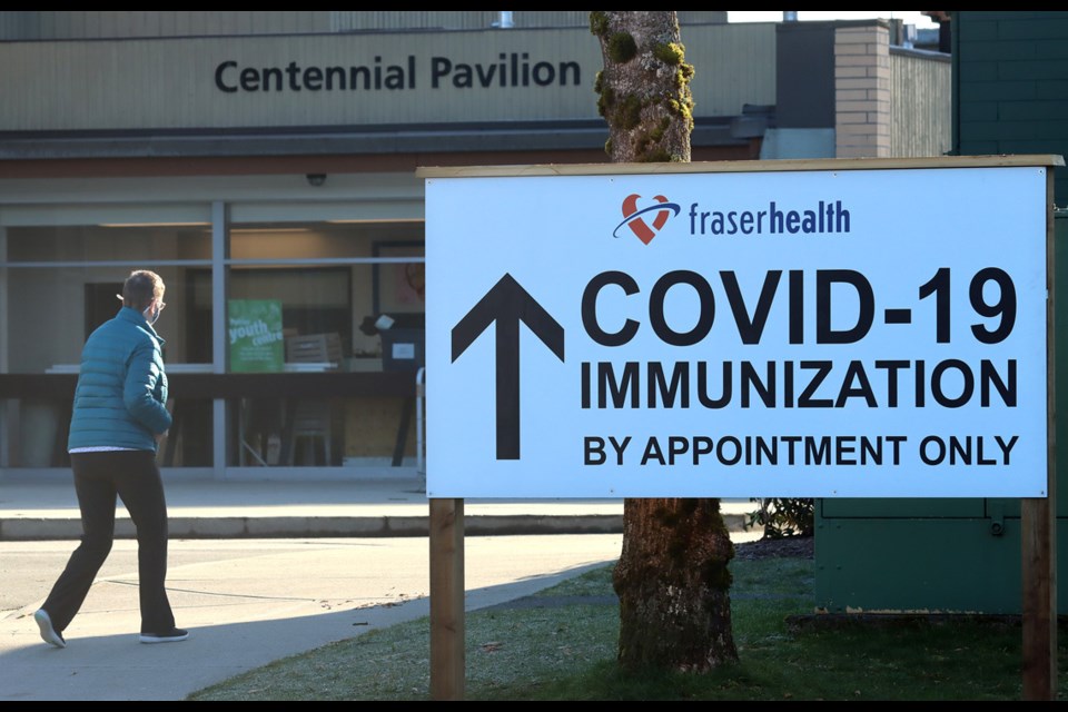 The Fraser Health Authority won't have to pay rent to the city of Coquitlam for the use of the Poirier Forum and Centennial Pavilion for the COVID vaccination program; the agreement is until Nov. 30.