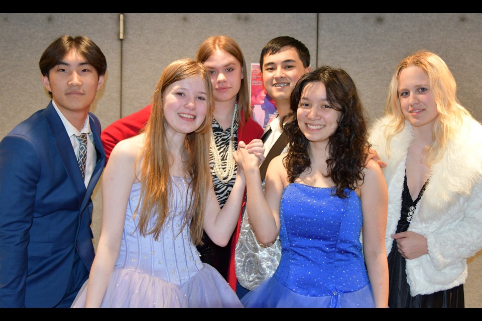 The leads in "The Prom" at Gleneagle Secondary School in Coquitlam. The musical runs in early May 2023.