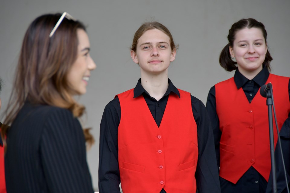 Centennial Secondary School's choir under Jessica Zraly.