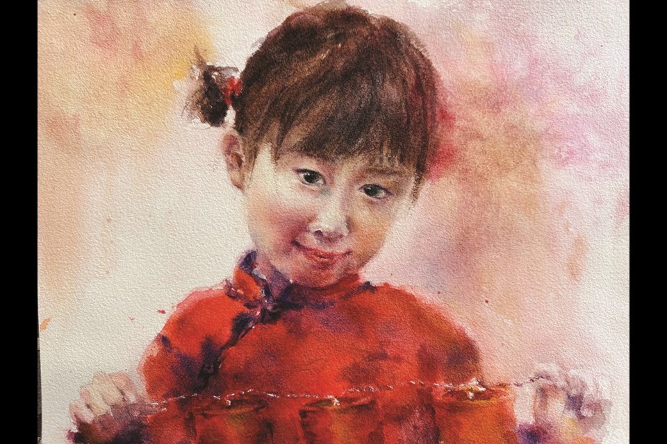 "Qipao" by Tin Zhao for the Coquitlam Heritage spring exhibit at Place des Arts in Coquitlam.