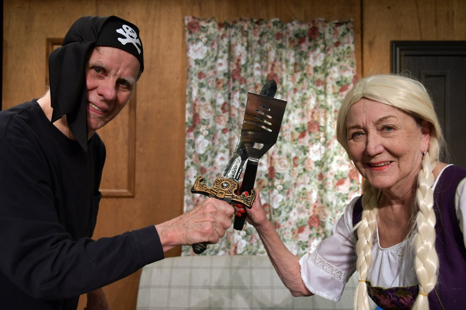 Bob Costello (Pirate) with Judy Flaten (Vilma) in 'Happy Hollandaise." | Janis Cleugh, Tri-City News