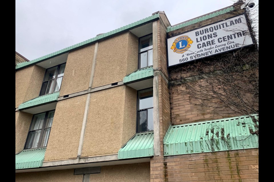 The city-owned property at 560 Sydney Ave. in Coquitlam currently has the vacant Burquitlam Lions Care Centre; it's been empty since 2016.