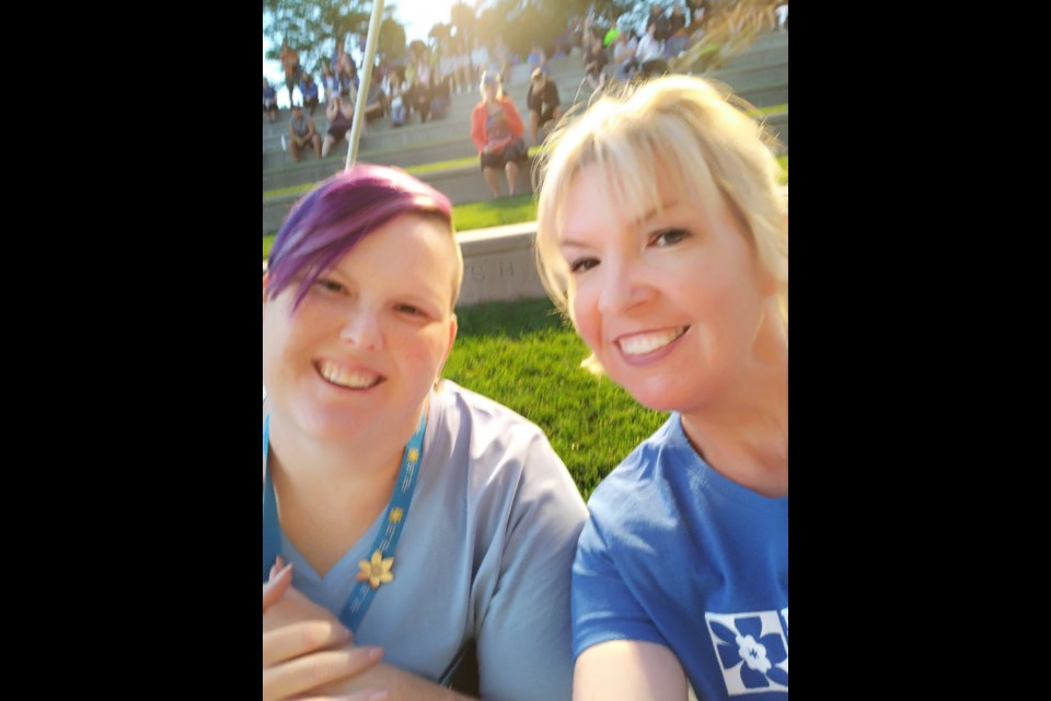 Relay for Life committee members Lisa Cope (left) and Candice Sifert from the 2019 event in Coquitlam. 