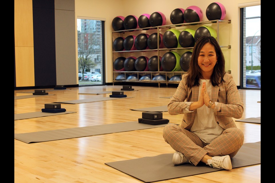 Judy Hamanishi, a Coquitlam community recreation manager, in the new fitness room at CCAC.