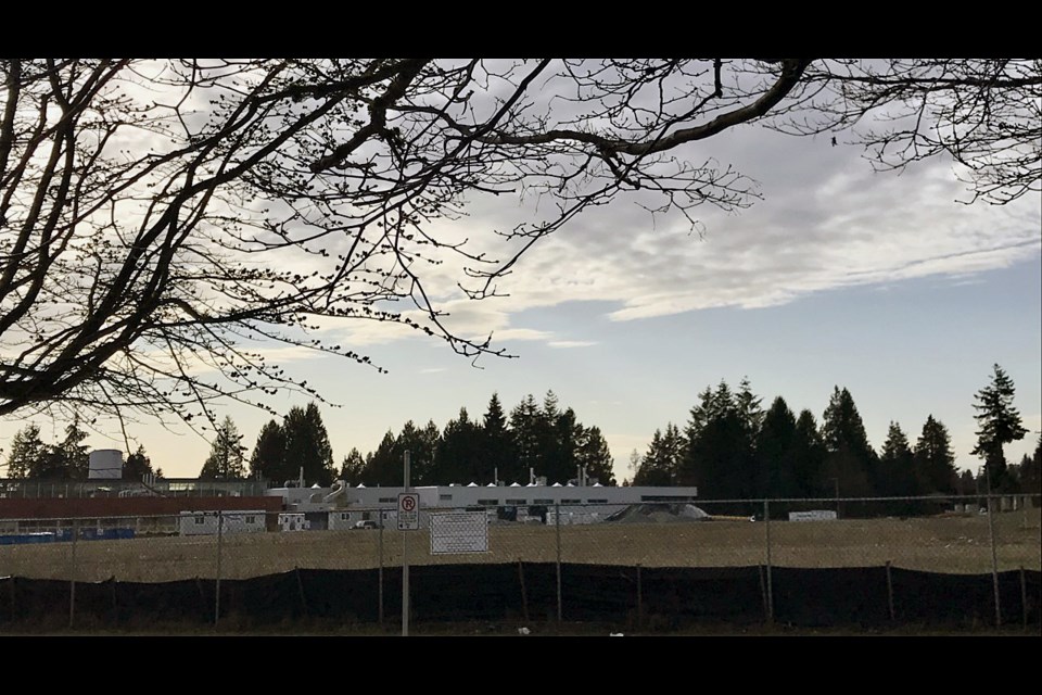 The field at Centennial secondary school in Coquitlam, from Poirier Street and Winslow Avenue.