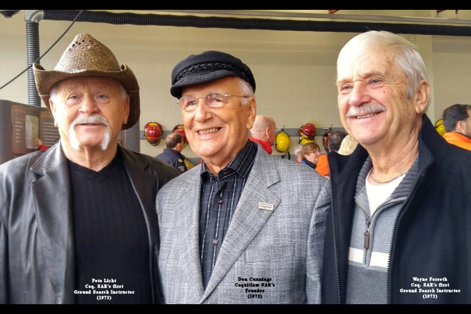 Don Cunnings flanked by Peter Licht (left) and Wayne Forseth (right)