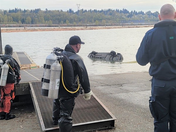 Divers at Maquabeak Park in Coquitlam.