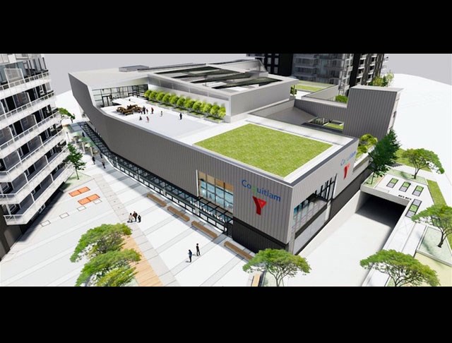 Artist's rendering of the Coquitlam Family YMCA set to be built in Burquitlam by fall 2022.