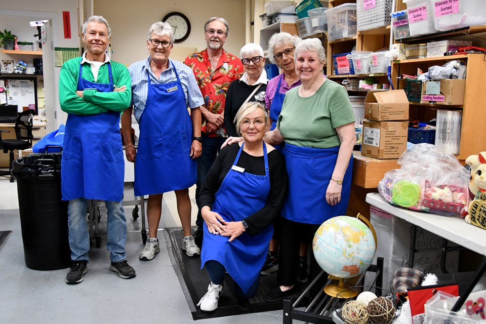 Volunteers at the Crossroads Thrift Store in Coquitlam, on Aug. 20, 2024.