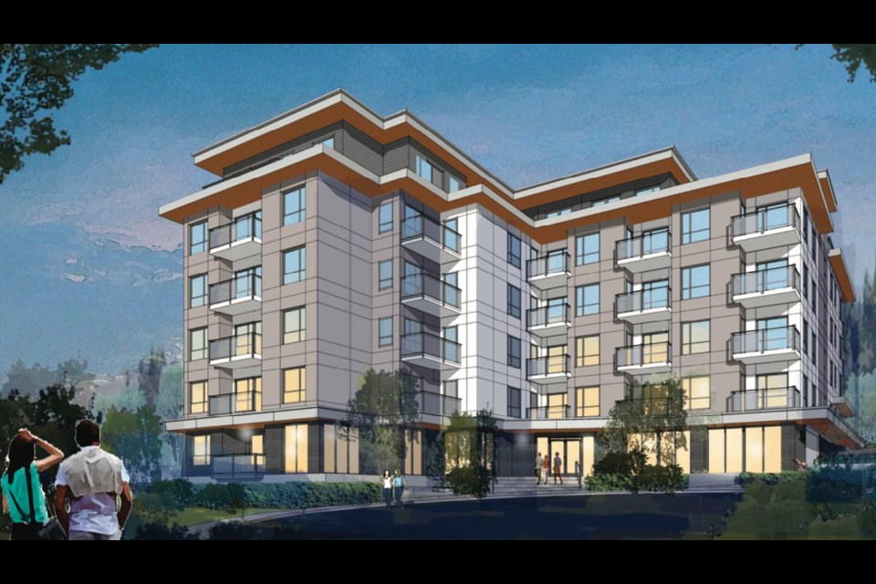 An artist's rendering for the Pacific West Architecture proposal for for 701 and 703 Delestre Ave., Coquitlam.
