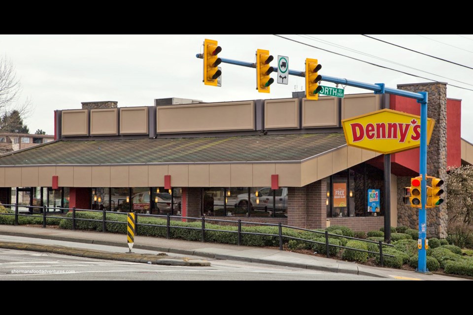 Denny's at North Road and Austin Avenue in Coquitlam will go as part of the Cariboo Centre redevelopment.