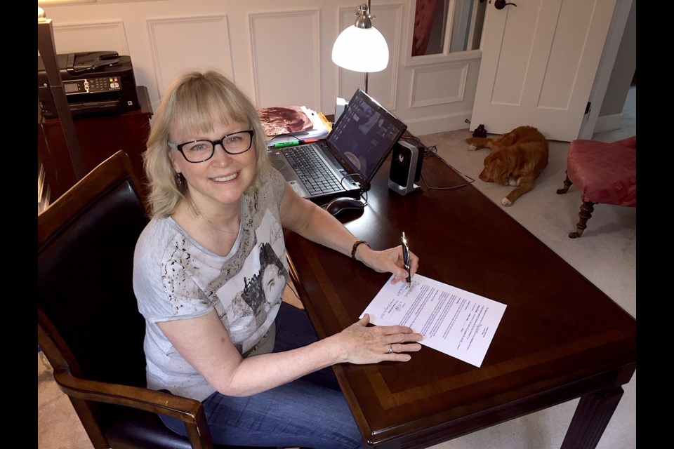 Coquitlam’s Eileen Holland is now calling herself an “award-winning author” after clinching a 2021 Chocolate Lily Book Award this month.