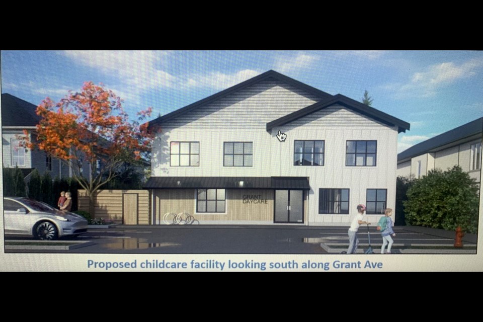 A redesign of the daycare planned for 1948 Grant St., in Port Coquitlam. Council turned down the rezoning application on Tuesday, Oct. 10, 2023.