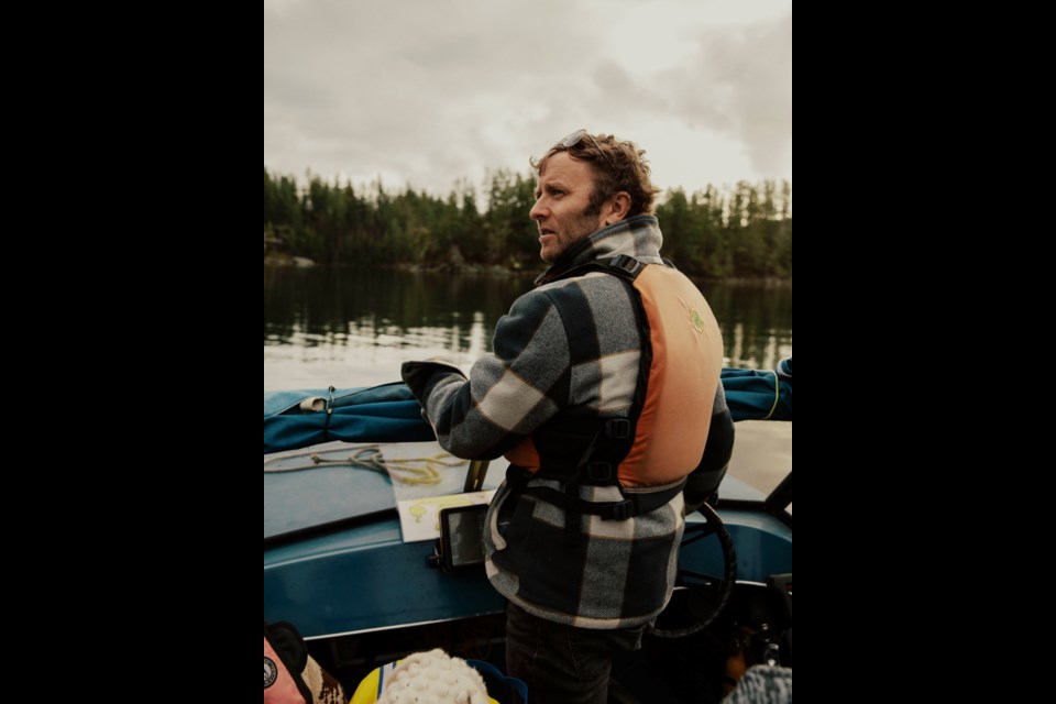 Grant Lawrence in Desolation Sound.