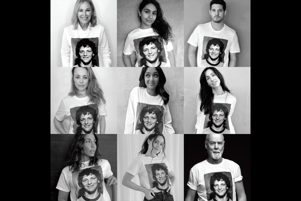 The Terry Fox Foundation recruited such stars as actor Rachel McAdams, singer Michael Bublé, hockey player Sidney Crosby and Port Coquitlam musician Tyler Shaw to don the limited-edition T-shirts designed by Vancouver artist Douglas Coupland.